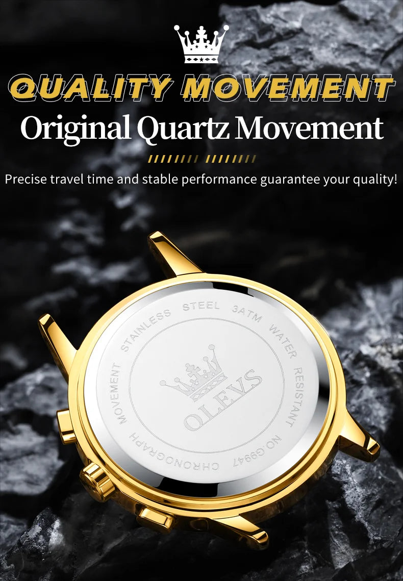 Olevs Original Marke Luxus Herren uhren Mode hochwertige Quarzuhr neues Konzept Design Edelstahl armband Armbanduhr