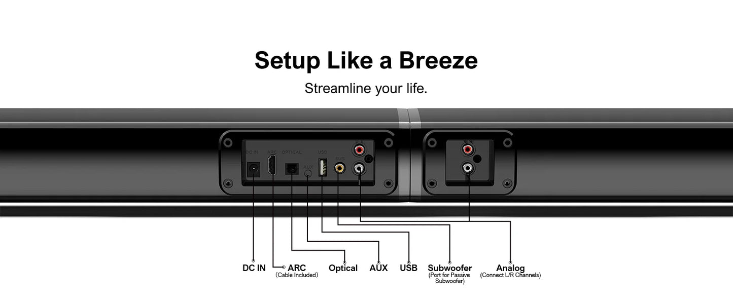 ULTIMEA Apollo S50: 200W 4.1 Soundbar, Heimkino-Sound