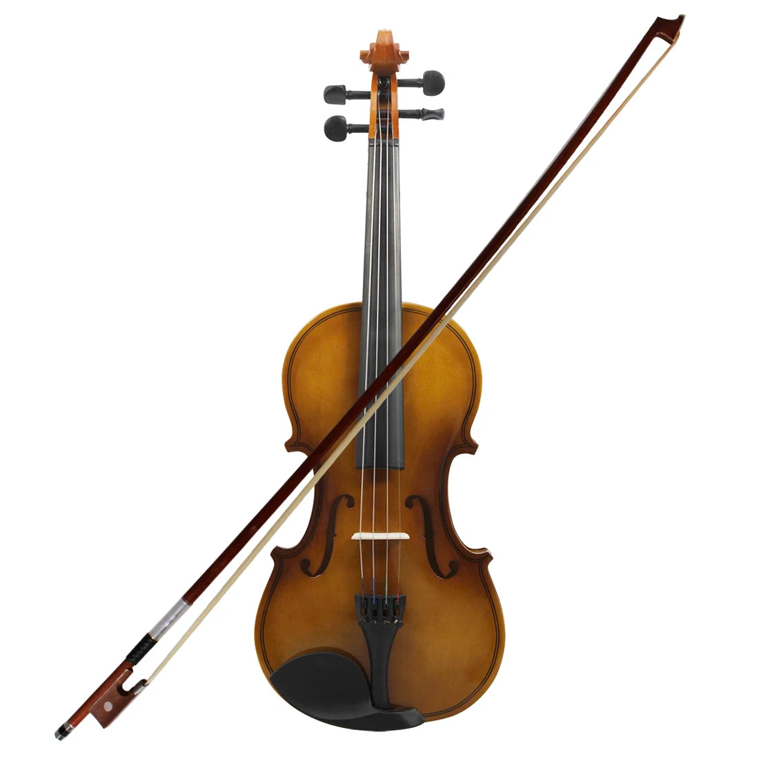 4/4 Akustische Violine im Retro-Stil für Violine, Anfänger mit Bogen / Koffer / Kolophonium