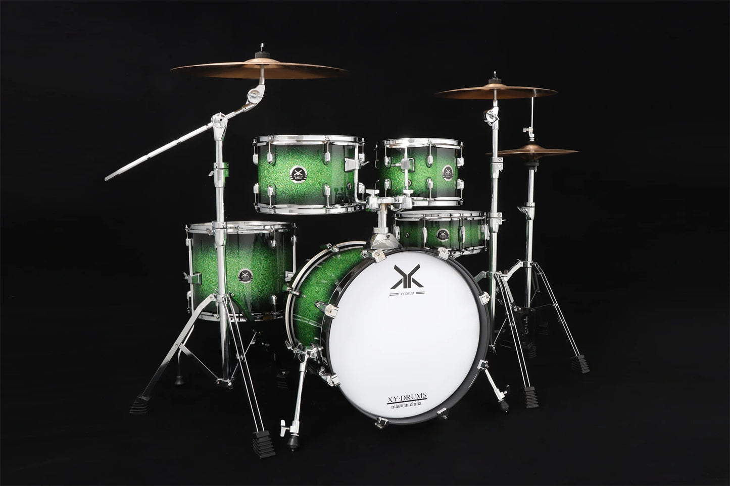 Fabrik-Direktverkauf Clear Beide schwarze und grüne Trommeln Jazz Professional Drum Set Professional Blue