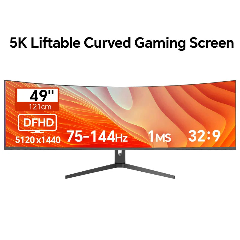 Anmite 49 Zoll 5K Nano-IPS Curved Gaming Monitor