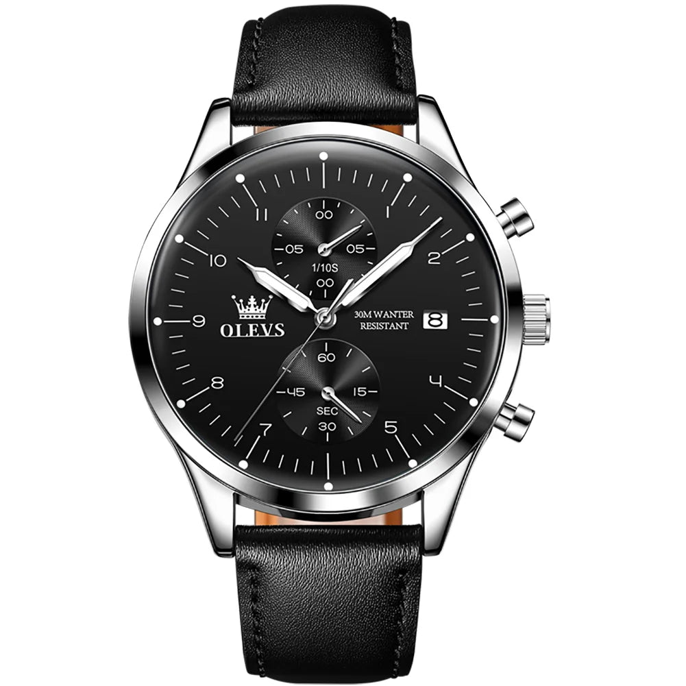 OLEVS Original herren Uhren Top Marke Chronograph Quarz Uhr für Männer Wasserdicht Leucht Datum Männlich Armbanduhr Casual Luxus