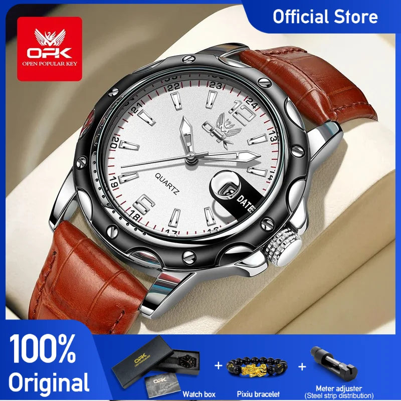 OPK 6026 Original Wasserdichte Uhren Für Männer Digitale Spiegel Luxus Quarzuhr Leuchtende Armbanduhr Männliche Datum Reloj Hombre