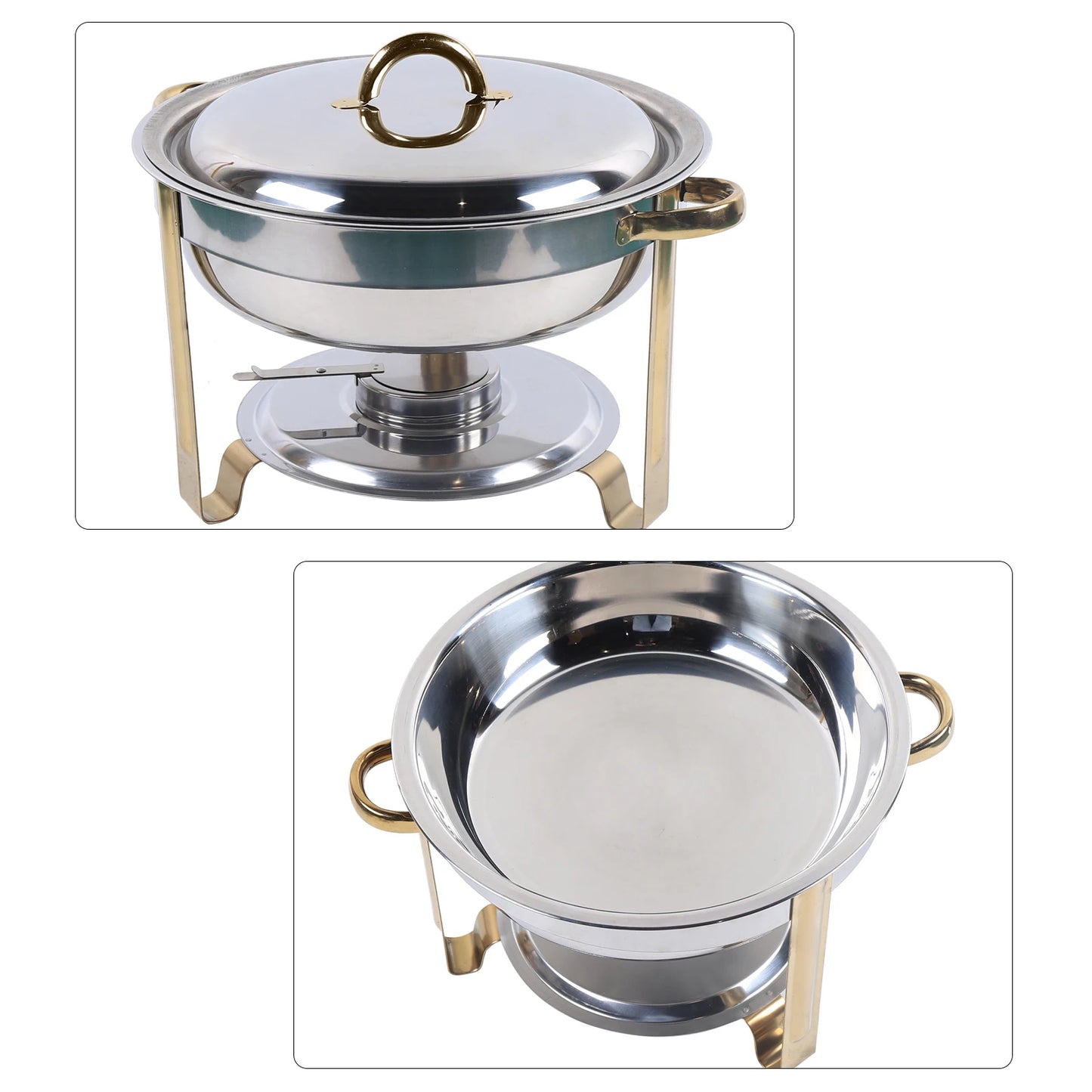 4L Edelstahl Chafing Dish Restaurant Buffet Lebensmittel Wärmer Container Chafer Dish Lebensmittel Isolierung Für Home Zubehör Küche