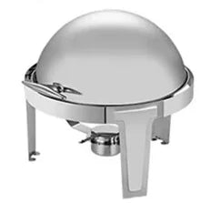 Luxus Chafing Dish Gold - 6,5L Runder Speisenwärmer für Catering und Buffet