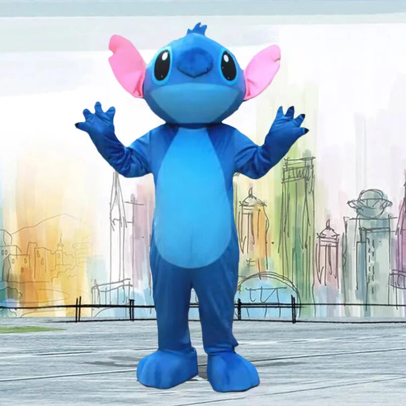 Neues blaues Lilo & Stitch-Maskottchen-Kostüm, Feiertagsfeier, Kostüm, Anime, Karneval, Party, Erwachsene, Disney-Cartoon, Cosplay-Anzüge