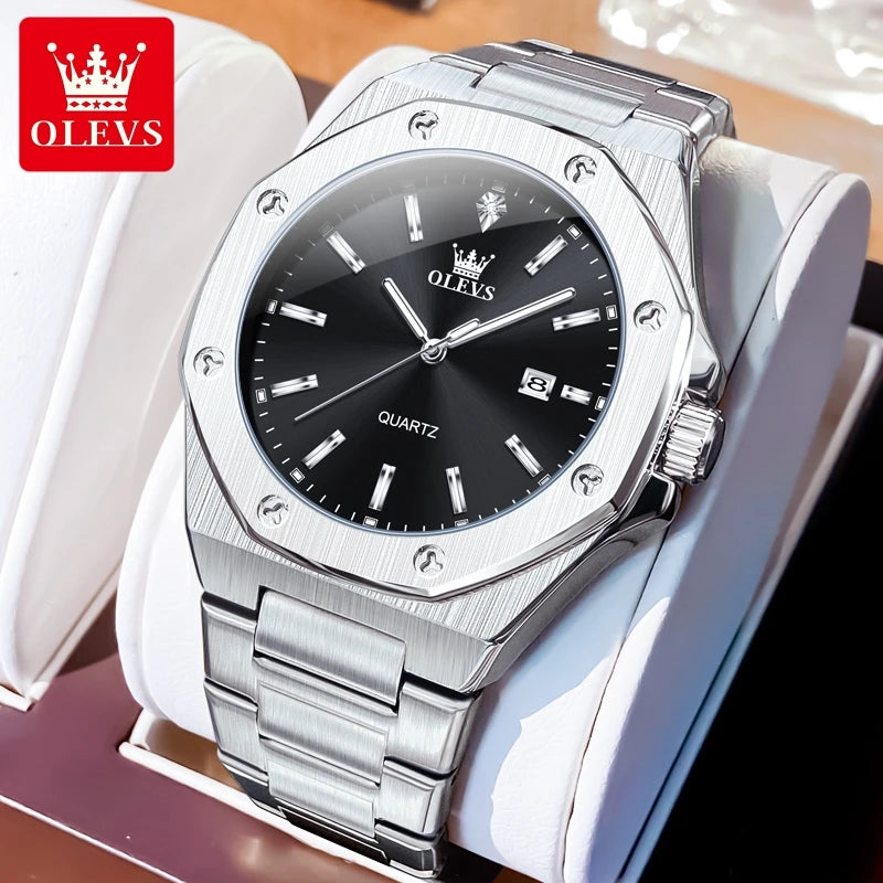 OLEVS 3613 Uhren Für Männer Multifunktionale Chronograph Armbanduhr Original Wasserdicht Leucht Quarz Automatische Uhr Reloj