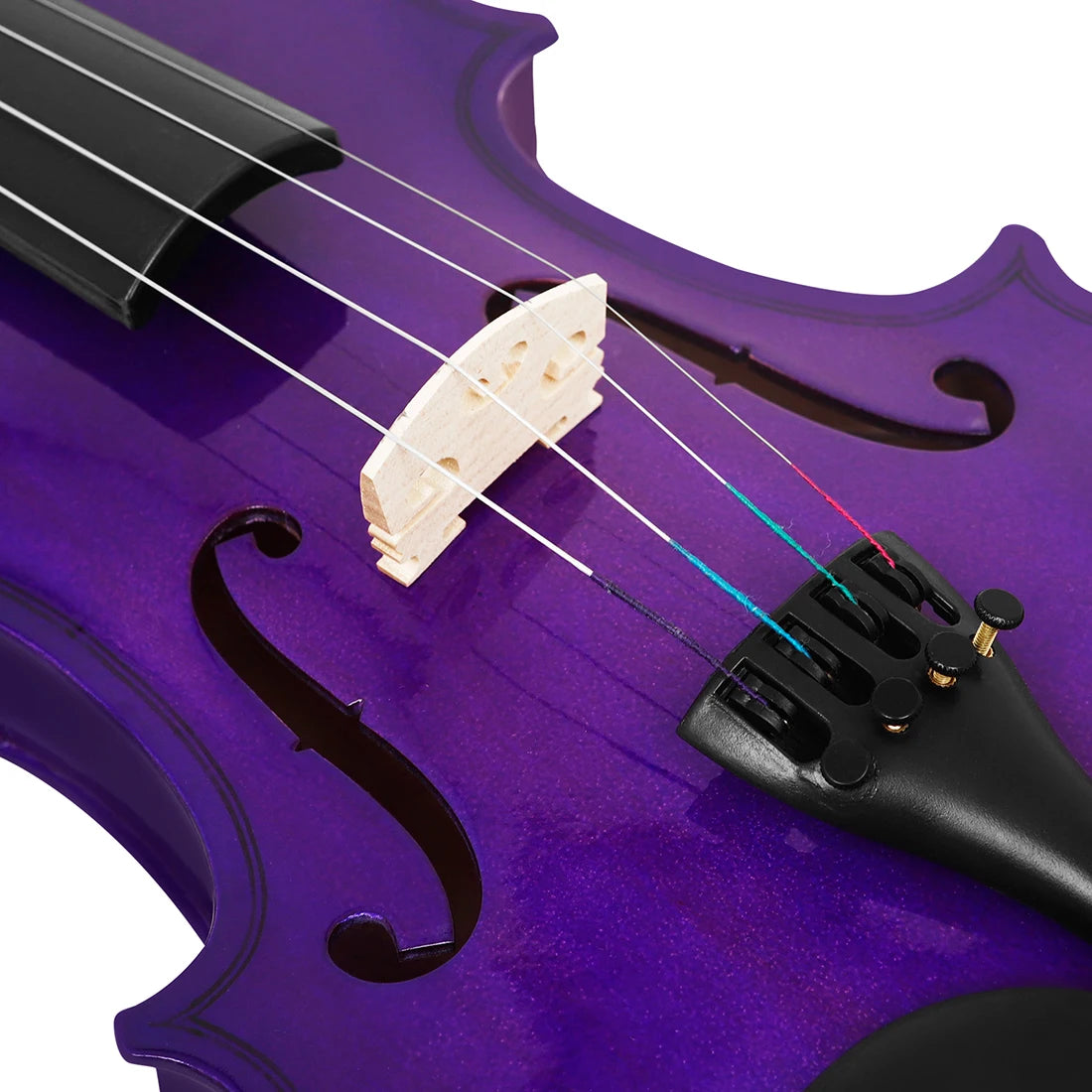 Lila Violine 4/4 Ahorn Panel Geschenk für Anfänger Violine Schönes Geschenk Geeigneter Musikkurs Studie mit Violine Praktische Teile