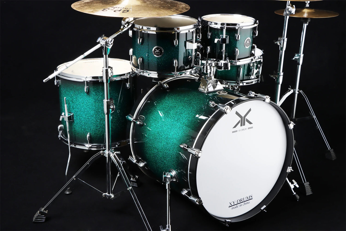 High quality Unisex Green gradient pro drum set cheap and good quality drum set