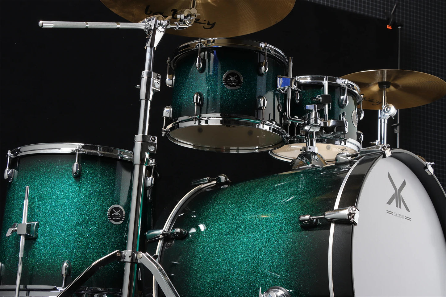 High quality Unisex Green gradient pro drum set cheap and good quality drum set