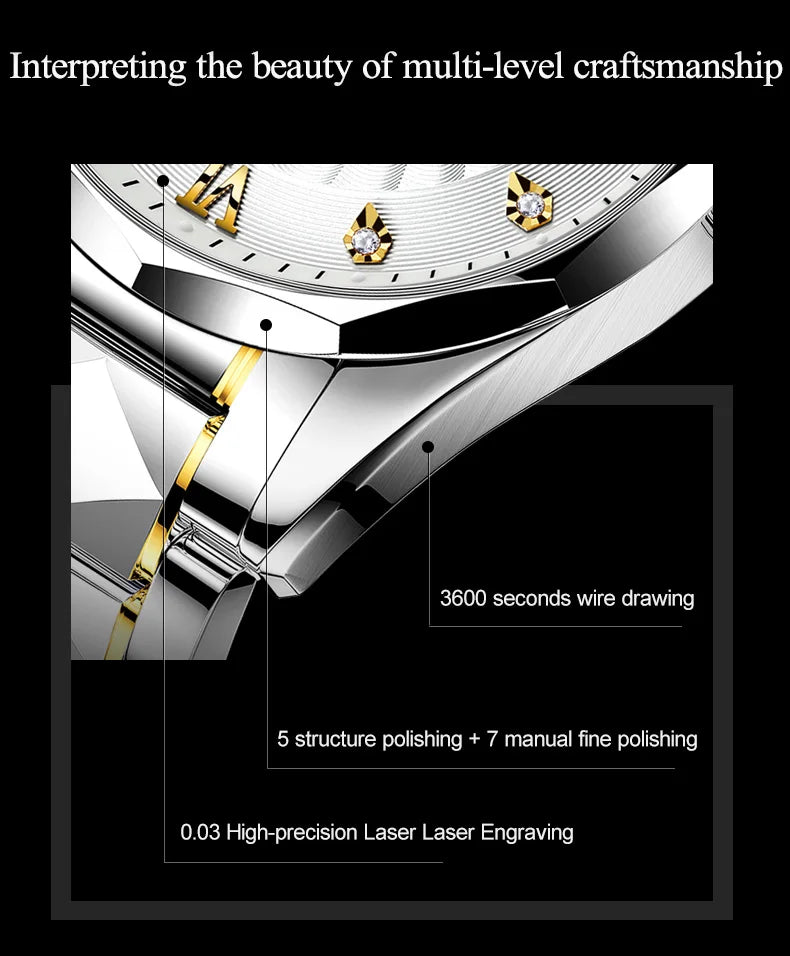 OUPINKE 3169 Men's Watch Top Swiss Certified Luxury Brand Men's Automatic Mechanical Watch Fashion Business Calendar Men's Watch