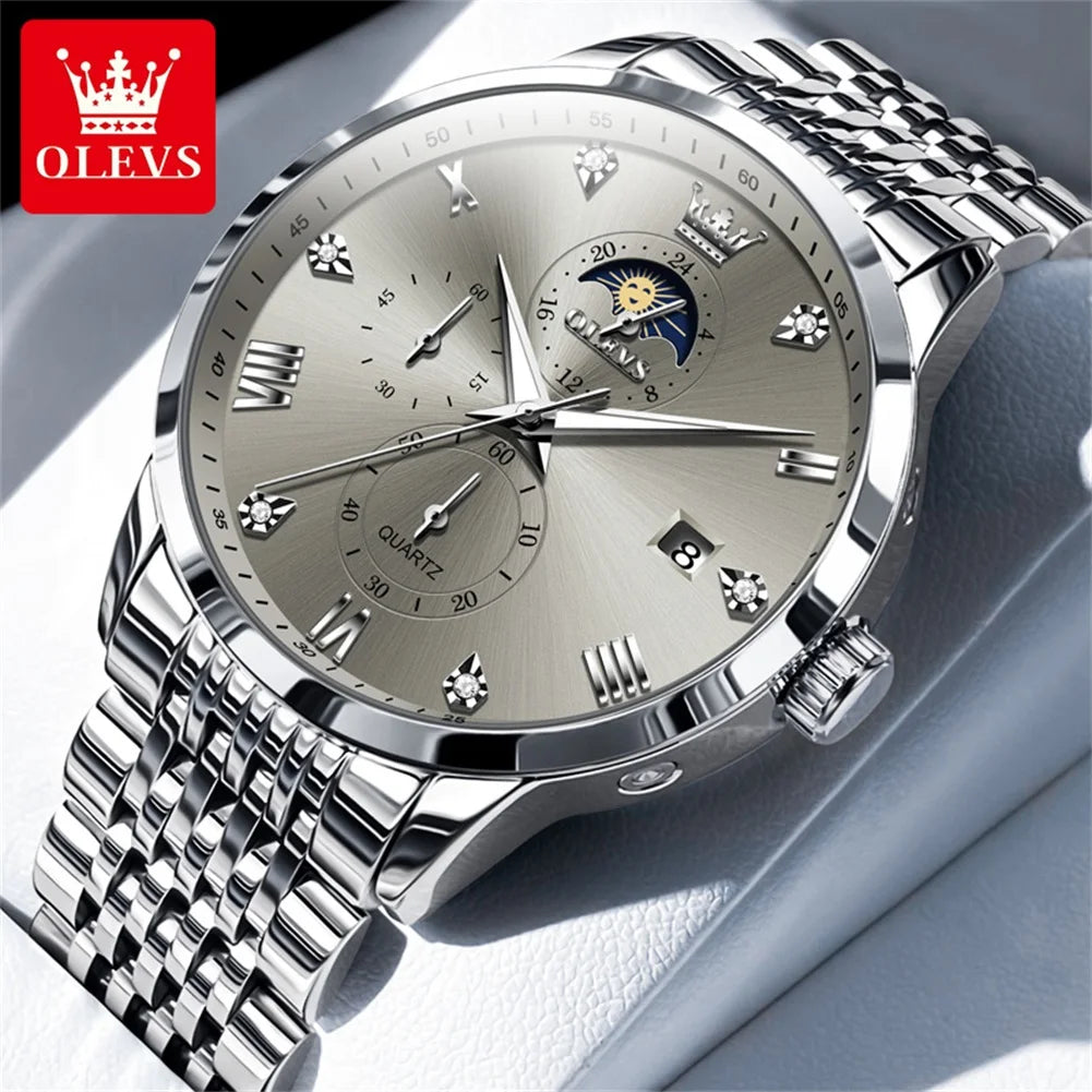 Olevs 2925 Herren uhr Original Marke Quarz Armbanduhr wasserdichte Leucht uhren für Herren automatische datethree kleine Zifferblatt reloj