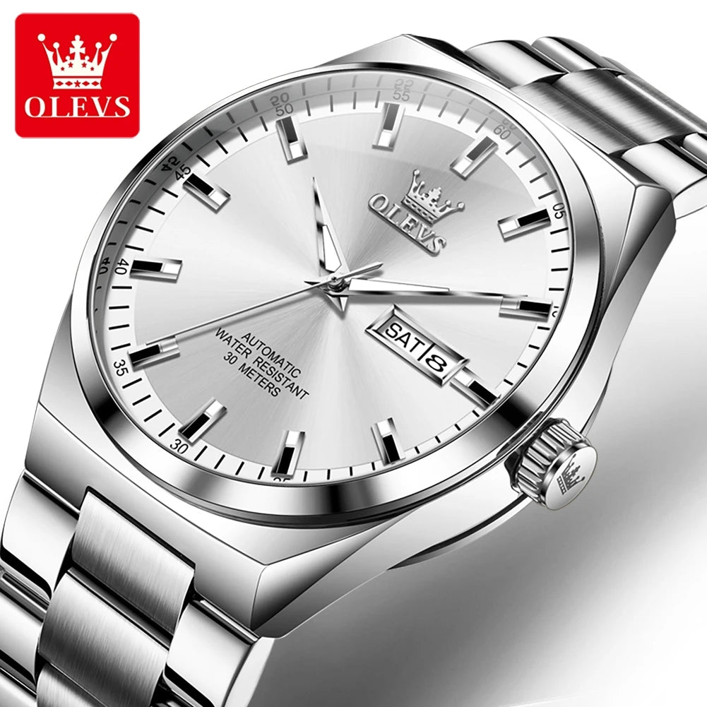 Olevs 9907 Herren uhren Top Marke Business klassische Armbanduhr Dual Kalender Display Mann Uhr wasserdicht leuchtend reloj hombre