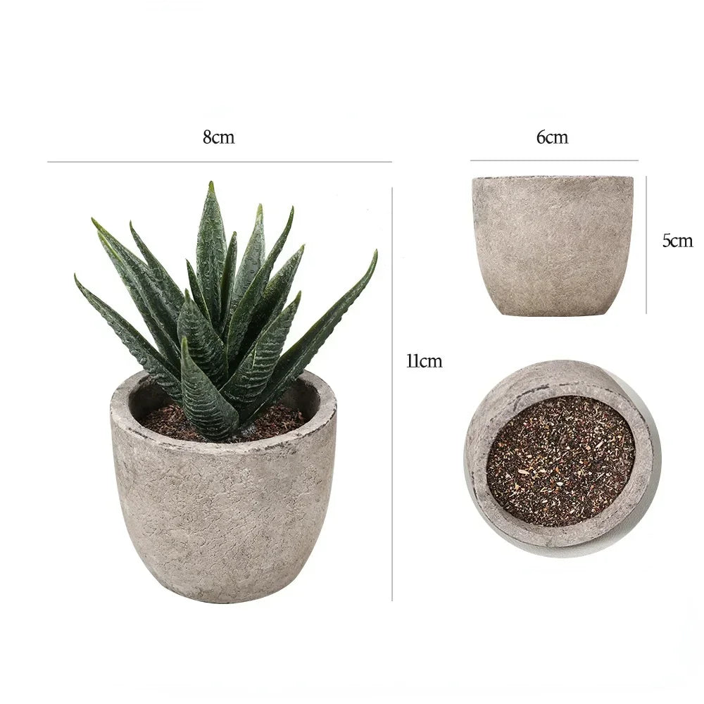 Mini künstliche Aloe Pflanzen Bonsai kleine simulierte Baum Topfpflanzen gefälschte Blumen Büro Tisch Topf Ornamente Hausgarten Dekor