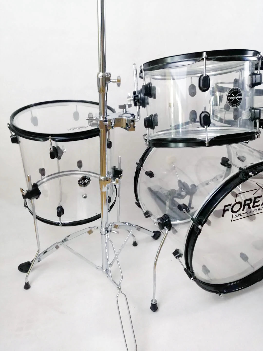 Seamless Clear Crystal Acrylic Drum Set