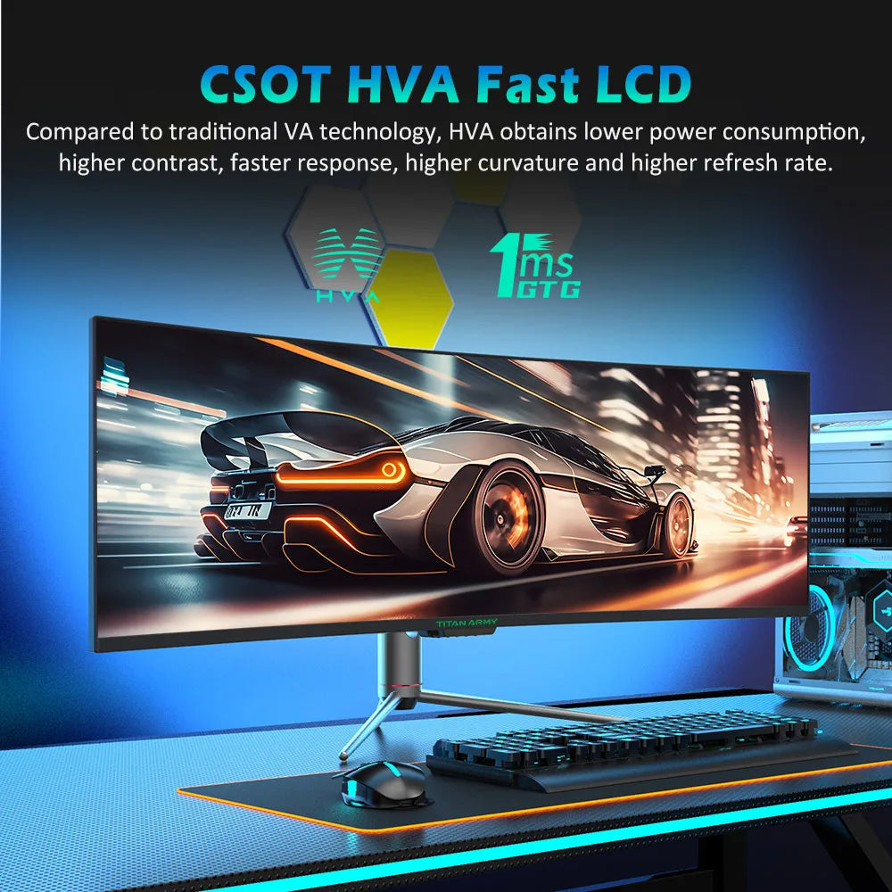 TITAN ARMY C49SHC 49 Zoll Curved Gaming Monitor - Ultimatives Immersive Gaming-Erlebnis