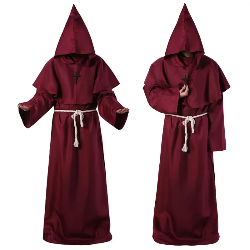 Neue Halloween Männer mittelalter liche Mönch Roben Mönch Kostüme Zauberer Kostüme Priester Kostüme Cosplay Kostüme