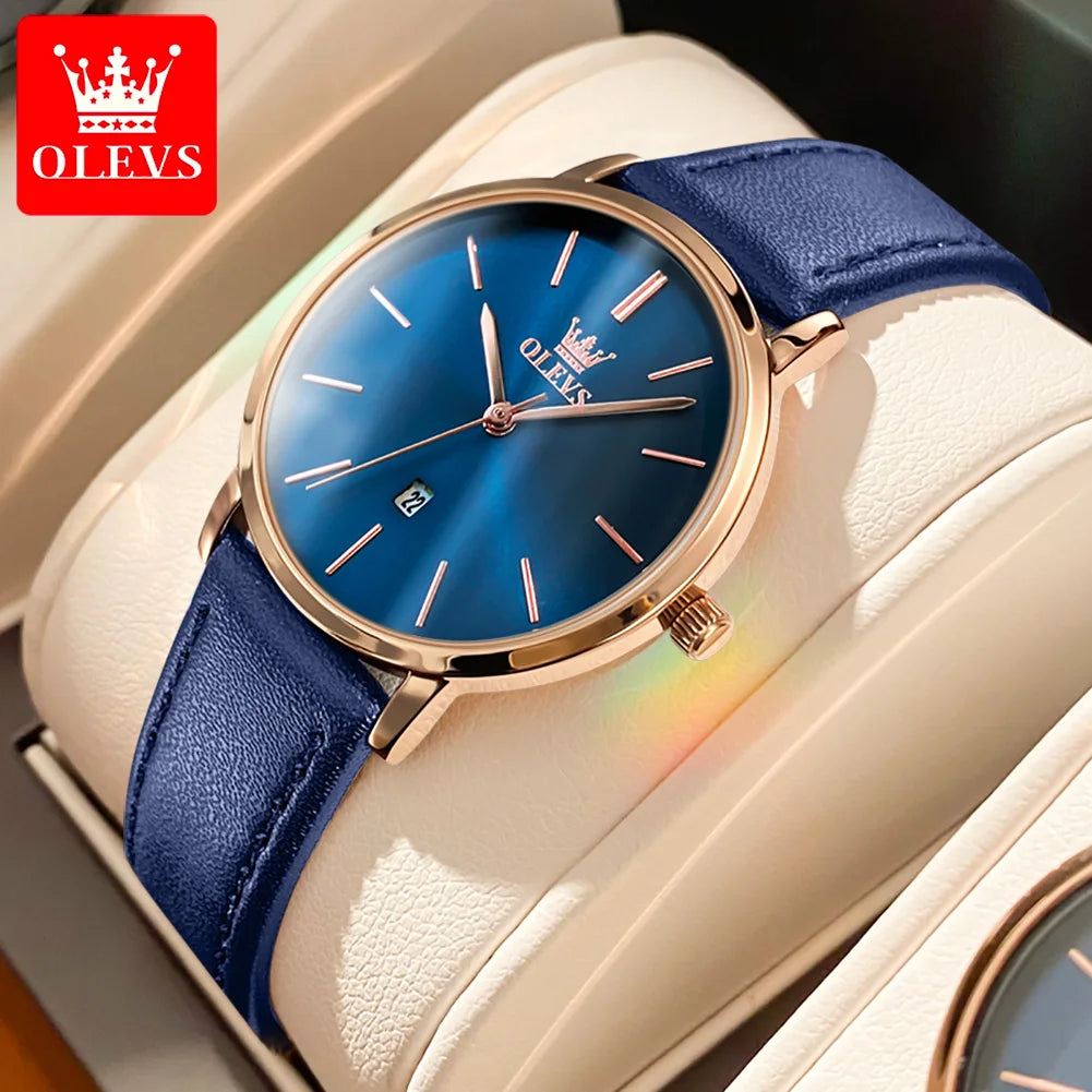 OLEVS Neue Rose Gold Weiß Frauen Uhr Casual Quarz Uhren Damen Top Marke Weibliche Armbanduhr Mädchen Uhr