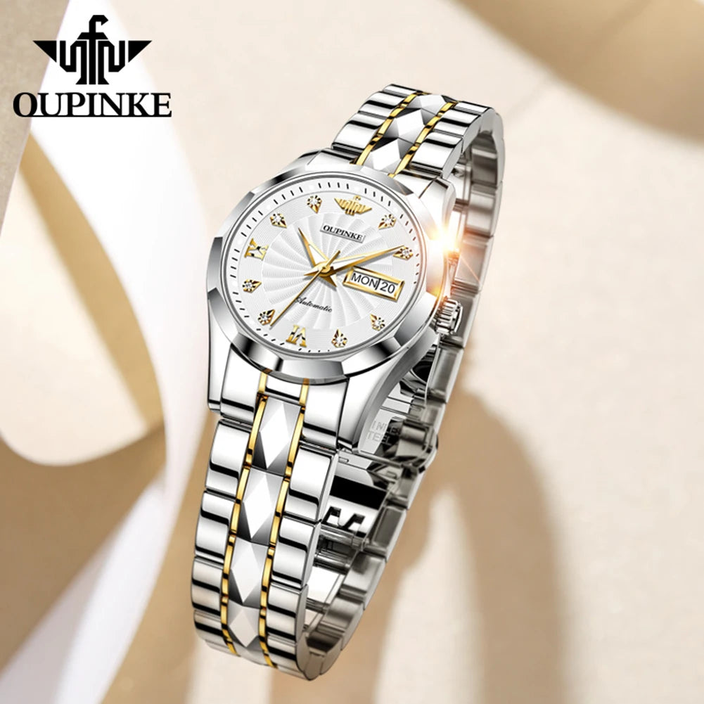 Oupinke 3169 Damen uhren Set Japan importiert Automatik werk Damen mechanische Armbanduhr Top Luxusmarke Uhr für Damen