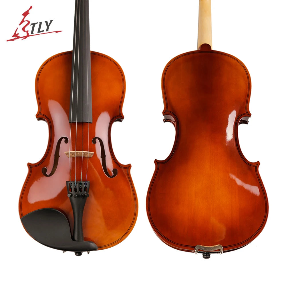 Geschenk für Weihnachten 1/8 1/16 1/10 Größe mit Koffer Bogensaiten Schulterstütze Bass Holz Violine für Kinder Studenten Kinder Violine