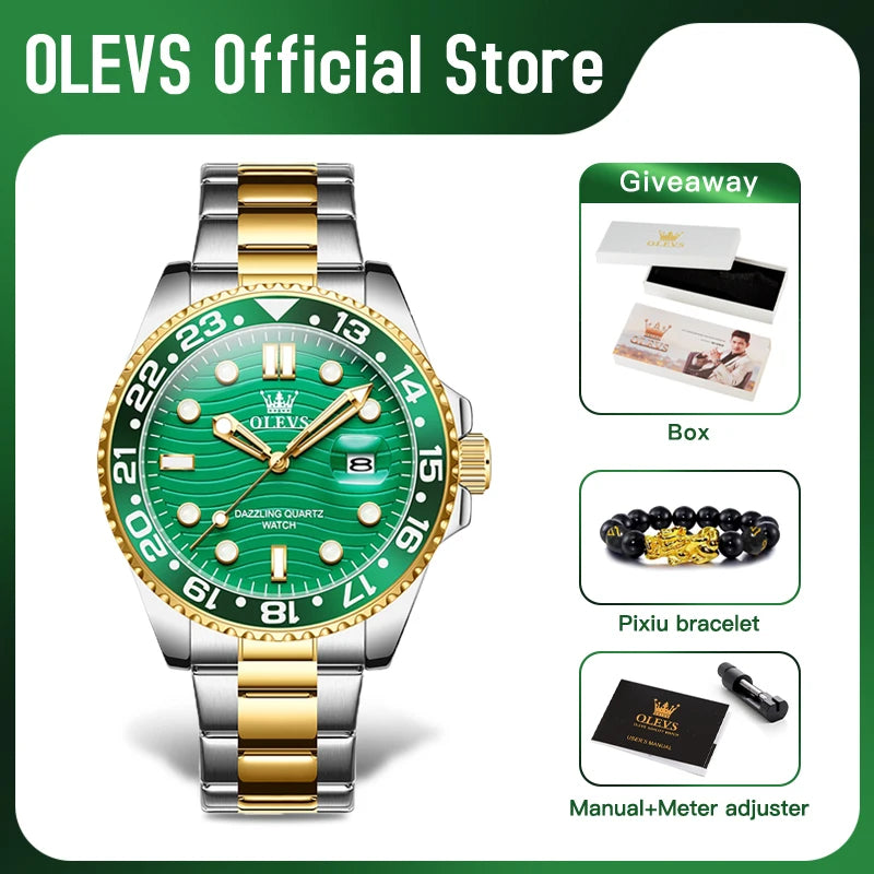 OLEVS 3610 Herrenuhr Original Mode Marke Wasserdichte Quarzuhr Sport Uhren Luxus Männer Automatische Datum Uhr Für Männer Reloj