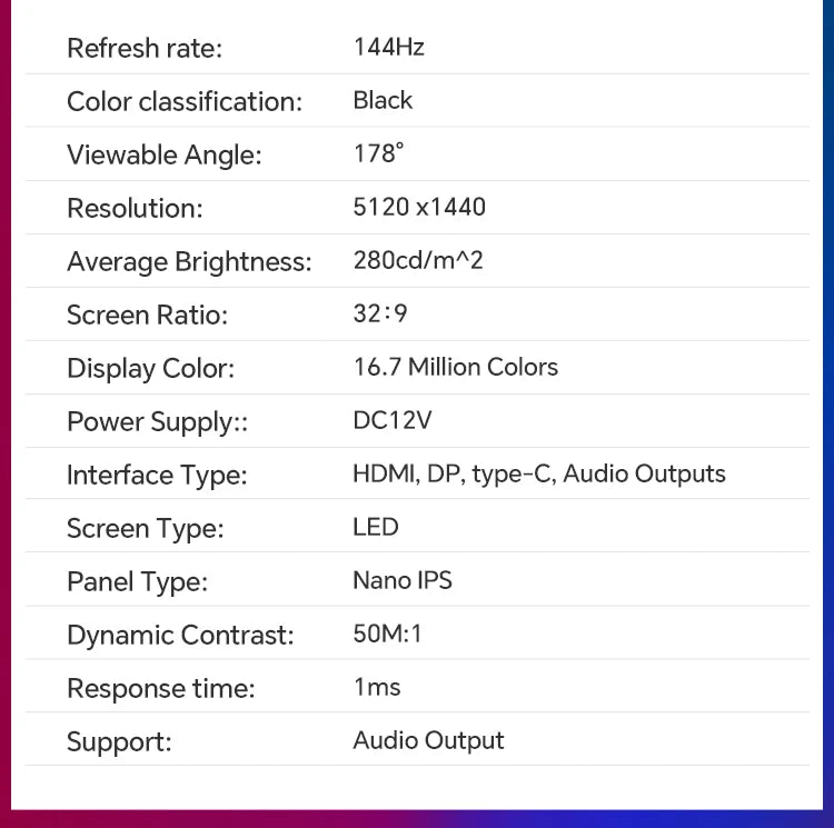 Anmite 49 Zoll 5K Nano-IPS Curved Gaming Monitor