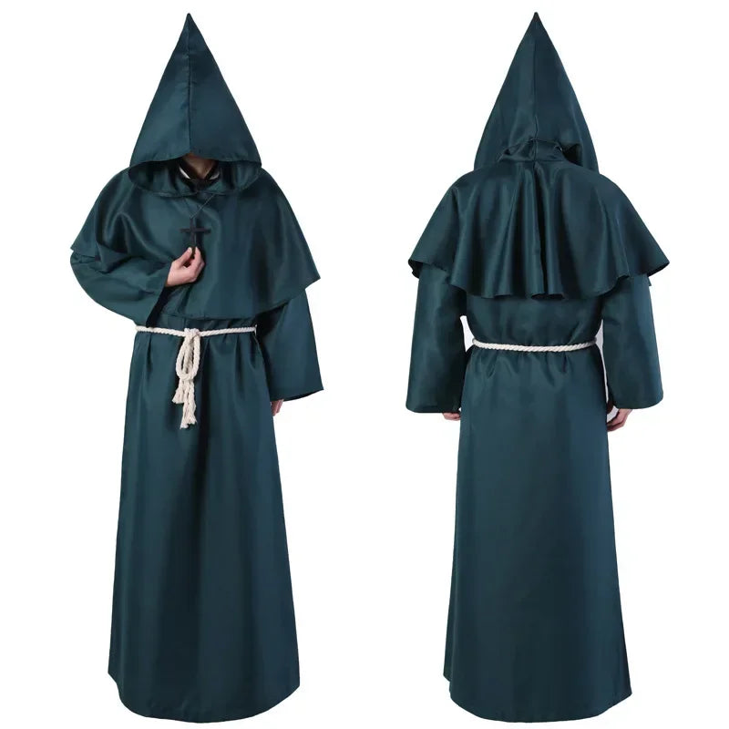 Neue Halloween Männer mittelalter liche Mönch Roben Mönch Kostüme Zauberer Kostüme Priester Kostüme Cosplay Kostüme