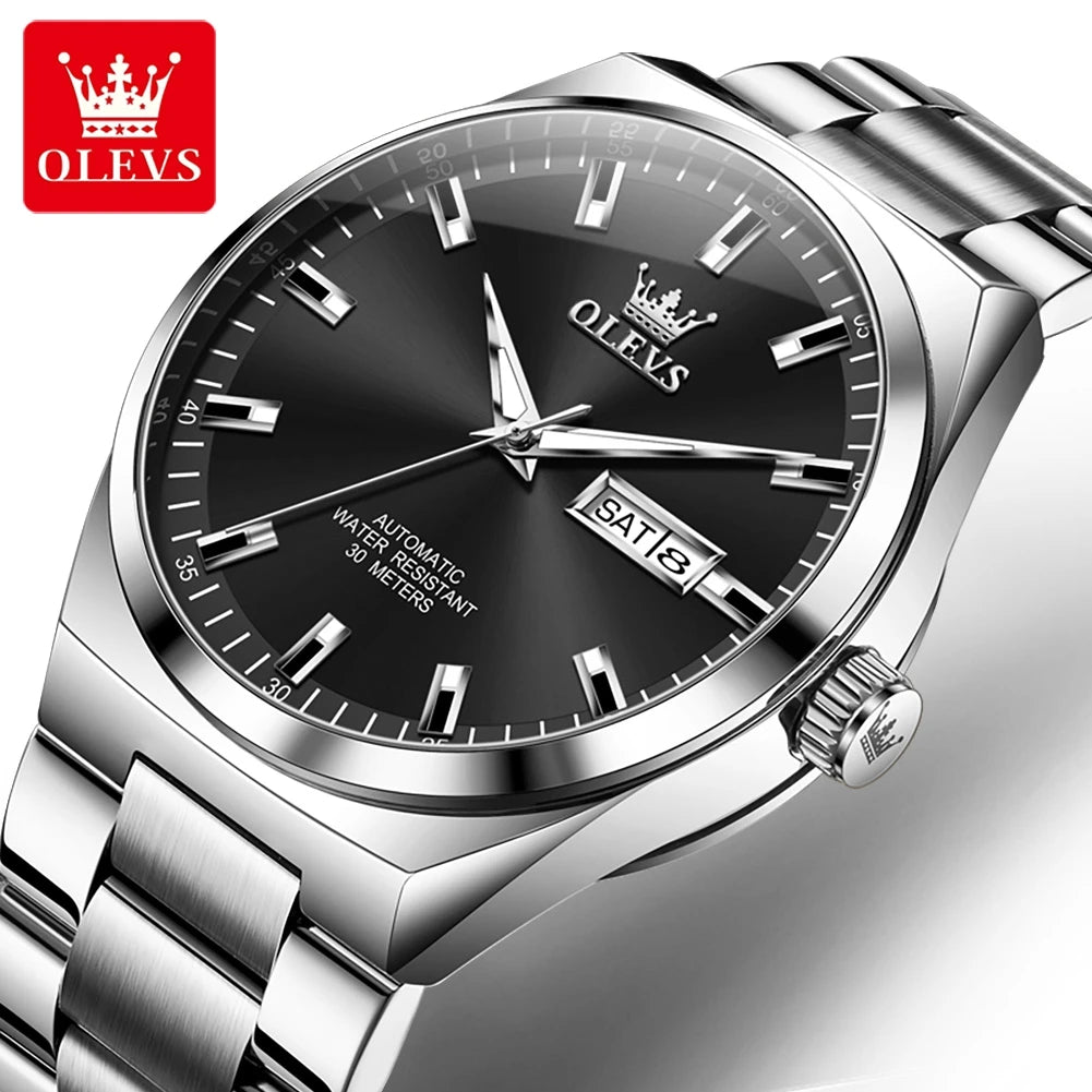 Olevs 9907 Herren uhren Top Marke Business klassische Armbanduhr Dual Kalender Display Mann Uhr wasserdicht leuchtend reloj hombre