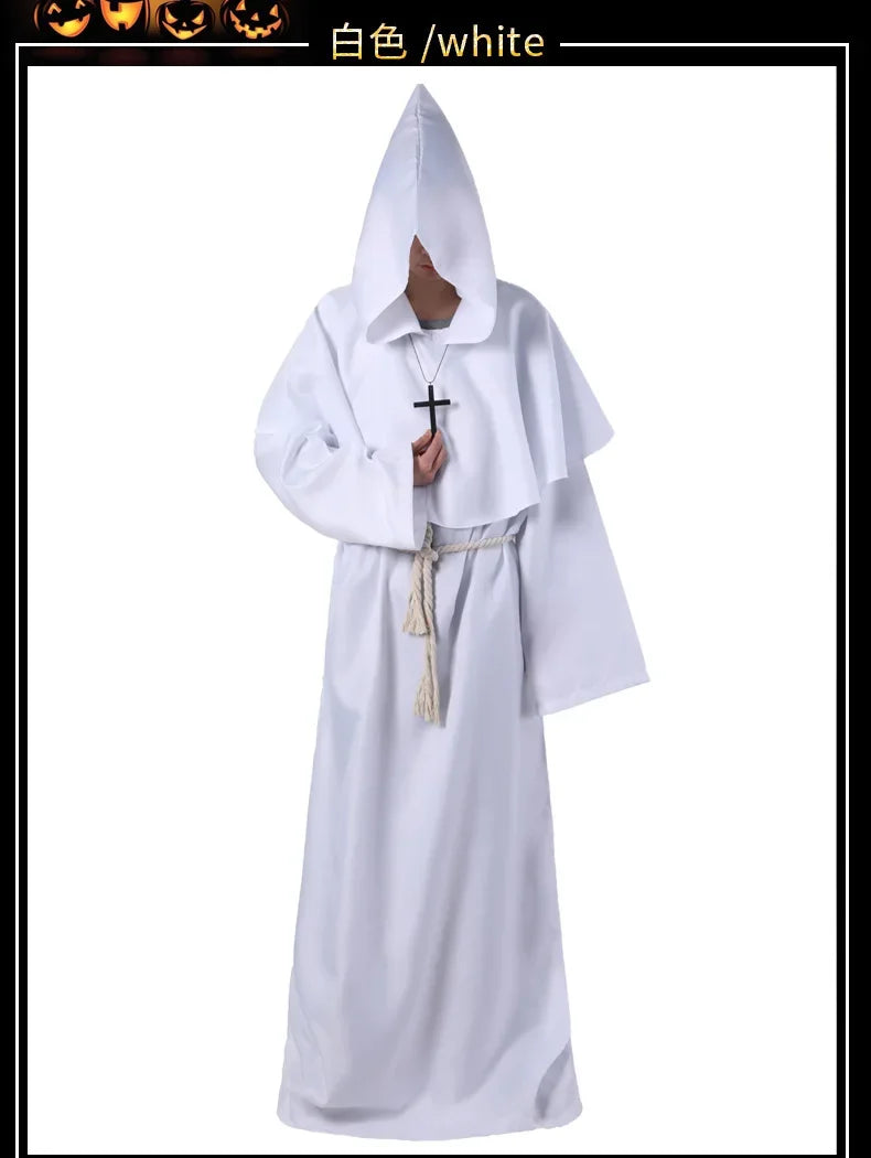 Neue Halloween Männer mittelalter liche Mönch Roben Mönch Kostüme Zauberer Kostüme Priester Kostüme Cosplay Kostüme