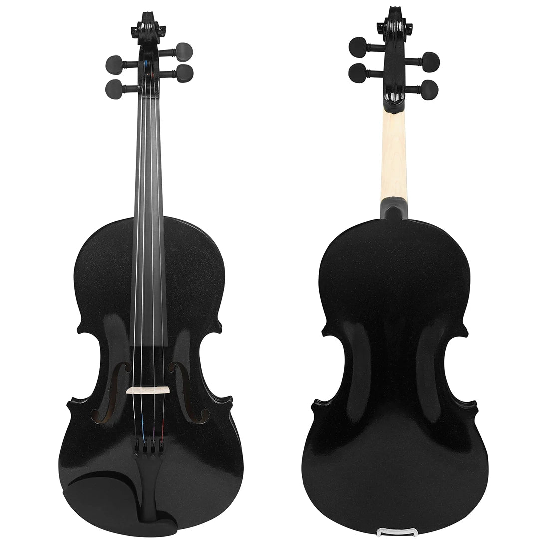 4/4 Erweiterte Schwarze Violine Akustische Massivholz Violino Professionelle Saiteninstrument Violine Mit Bogen Box