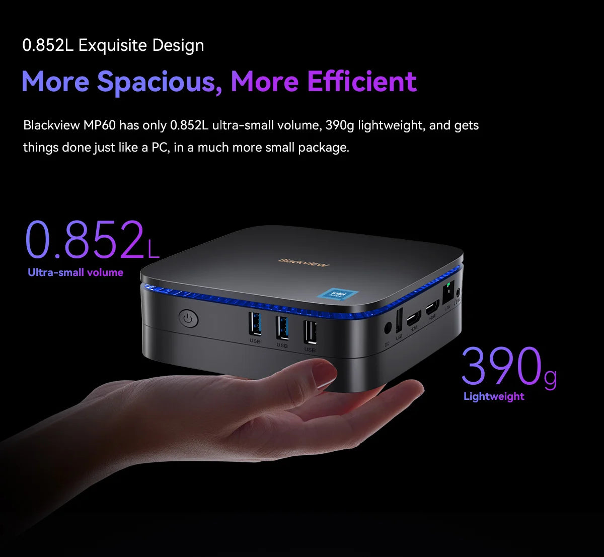 BLACKVIEW MP80 Mini-PC - Kompakte Power mit Intel Celeron N5095