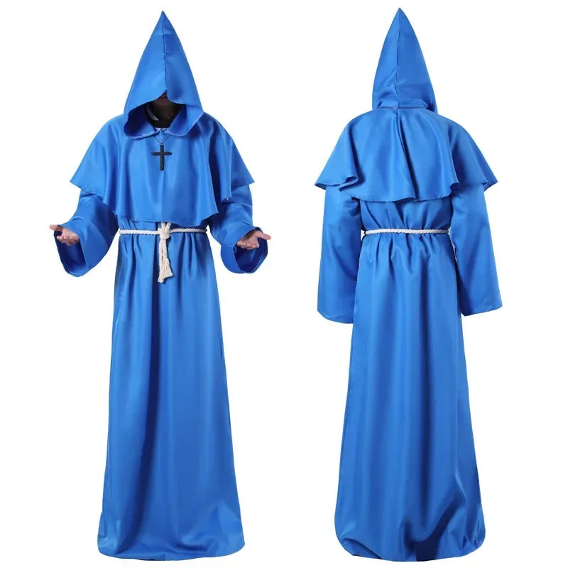 Neue Halloween Männer mittelalter liche Mönch Roben Mönch Kostüme Zauberer Kostüme Priester Kostüme Cosplay Kostüme