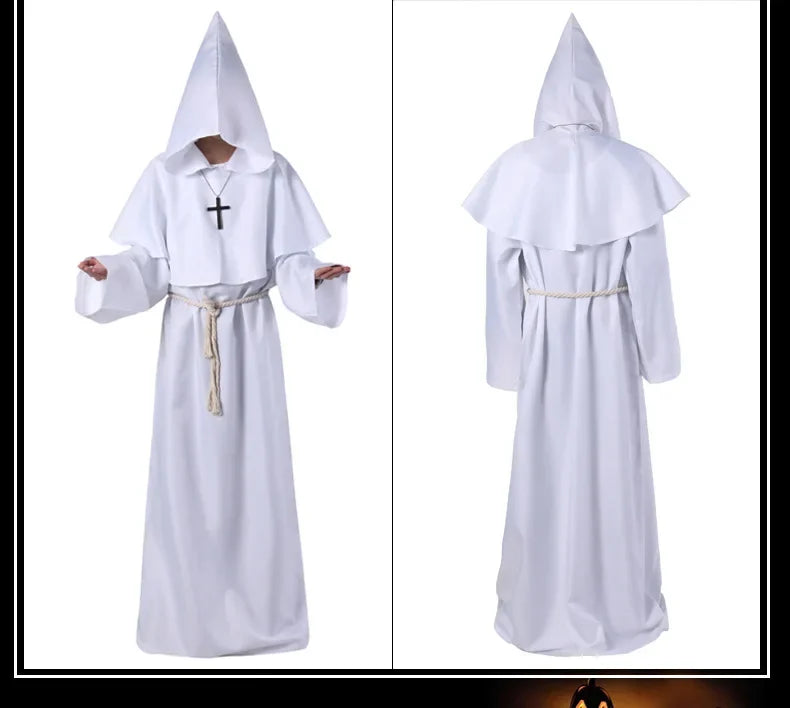 Neue Halloween Männer mittelalter liche Mönch Roben Mönch Kostüme Zauberer Kostüme Priester Kostüme Cosplay Kostüme