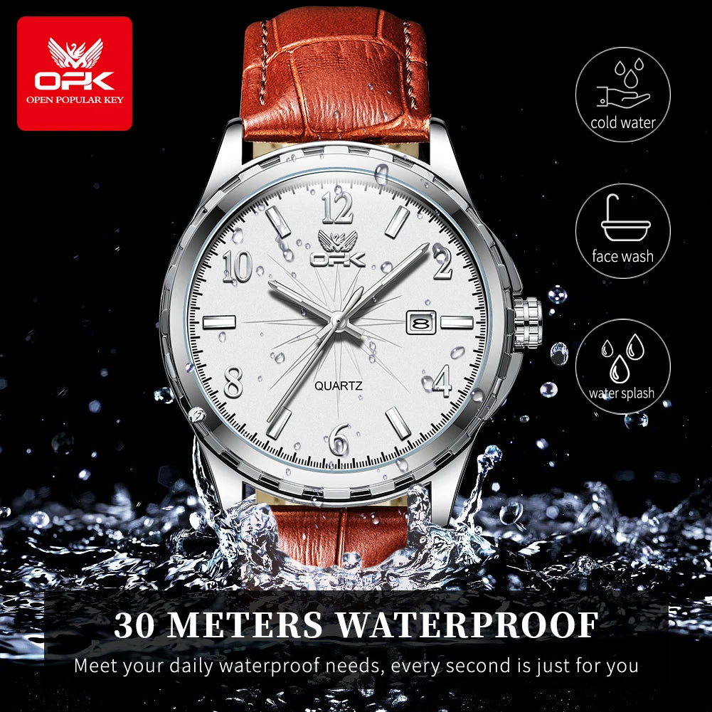 Opk 6031 Uhren für Männer Original wasserdichte digitale Spiegel Quarz leuchtende Armbanduhr Automatik uhr reloj hombre