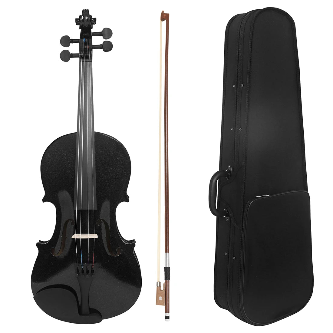 4/4 Violine Professionelle Massivholz Violine mit Strage Box Bogen Tuner Kolophonium Brücken Zubehör Musikinstrument Kinder Geschenke