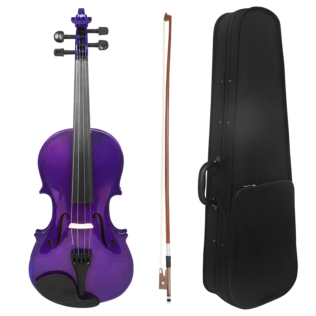 Lila Violine 4/4 Ahorn Panel Geschenk für Anfänger Violine Schönes Geschenk Geeigneter Musikkurs Studie mit Violine Praktische Teile