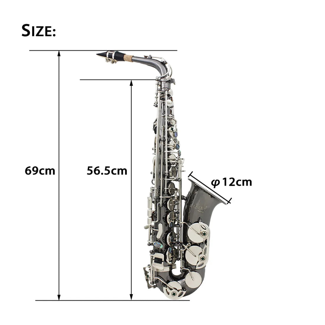 Slade Eb E-Flat Altsaxophon Sax Shell Key Carve Muster Holz blasinstrument mit Rücken gurten Fall andere Schilf Aecessaries