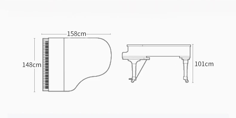 Starway Sibirische Fichte Bac klack Retro Carving mechanische akustische echte Flügel 88 Tasten für Hotel durchführen