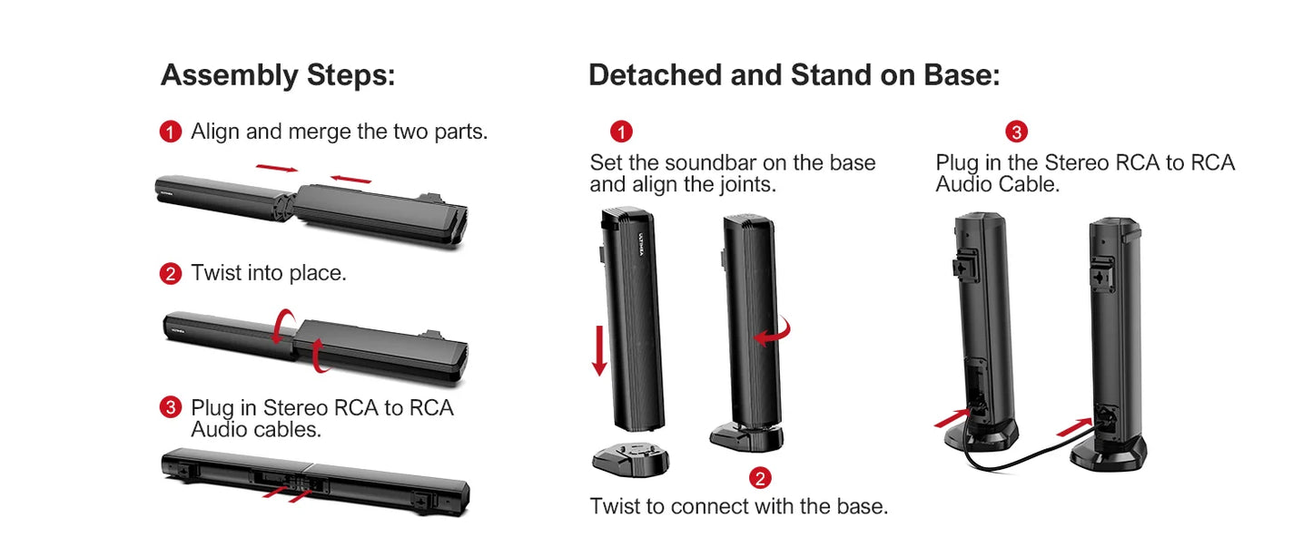 ULTIMEA Apollo S50: 200W 4.1 Soundbar, Heimkino-Sound