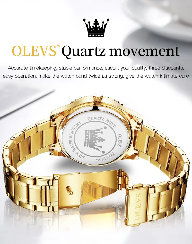 OLEVS herren Uhren Shiny Diamant Gewinde Zifferblatt Original Quarz Armbanduhr für Mann Wasserdicht Leucht Reloj Datum Woche Trend