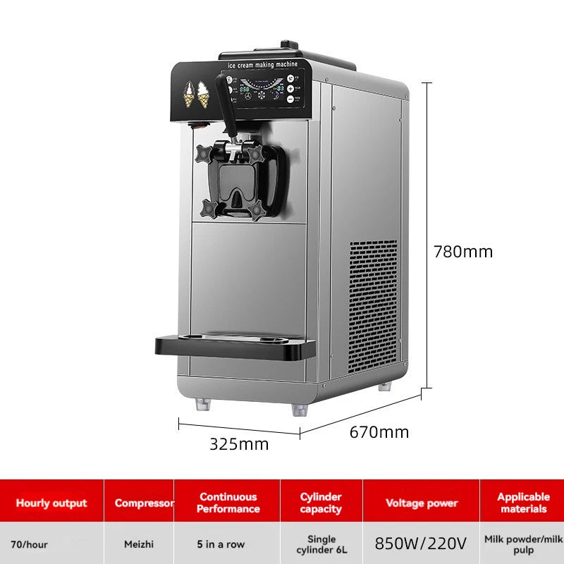 Eismaschine große Kapazität kommerziellen Desktop vertikalen Export automatische Eis becher Kegel Soft eismaschine