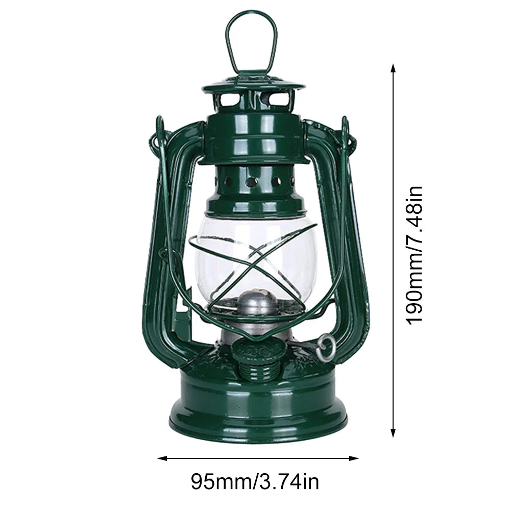 New Vintage Oil Burning Lantern Metal Kerosene Lantern Hurricane Table Lamps with Handle for Outdoor Camping Hiking Home Patio