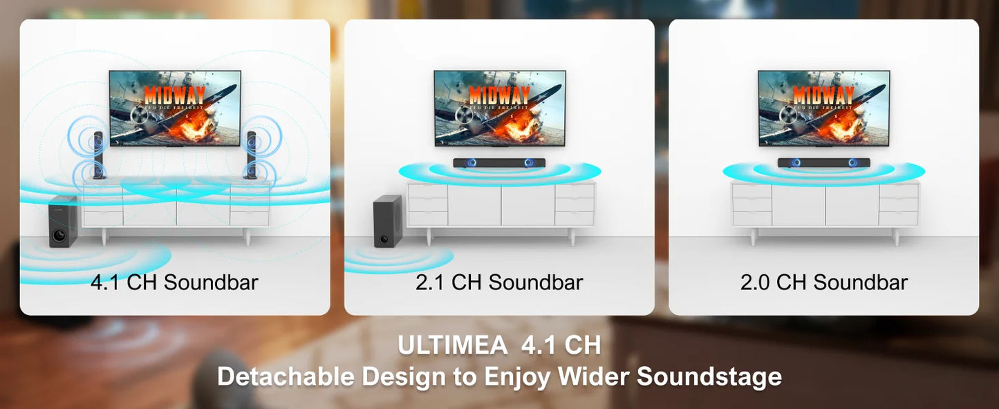 ULTIMEA Apollo S50: 200W 4.1 Soundbar, Heimkino-Sound