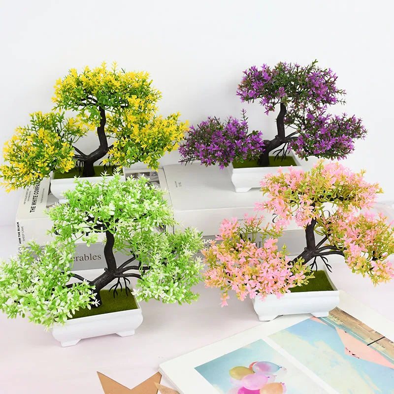 Künstliche Pflanzen Bonsai Kleiner Baum Topf Gefälschte Pflanze Blumen Topf Ornamente Für Home Zimmer Tischdekoration Hotel Garten Dekor