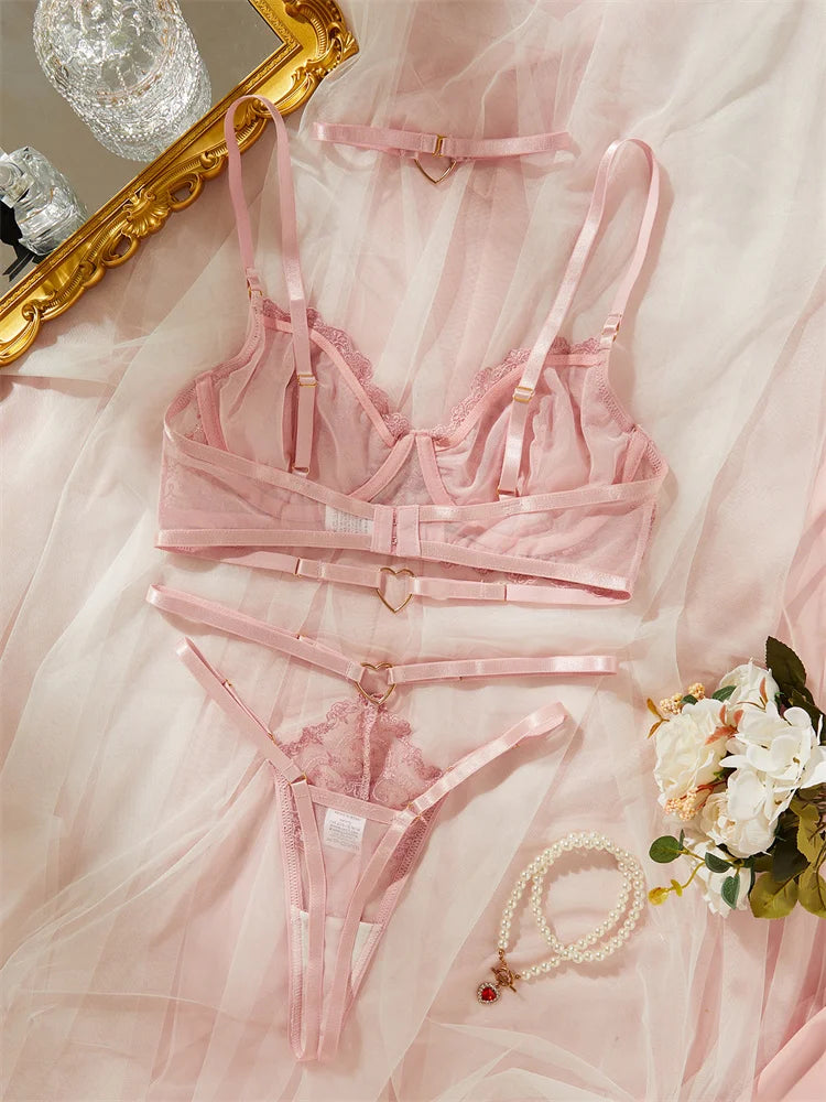 💖 Romantisches Dessous-Set - Zarte Verführung in Rosa