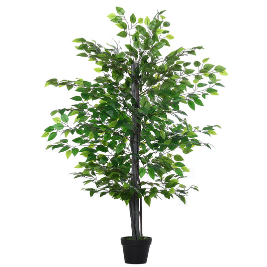 Out sunny künstlicher Ficus baum 145 cm Höhe 756 Blätter mit Blumentopf für Heim dekoration grün