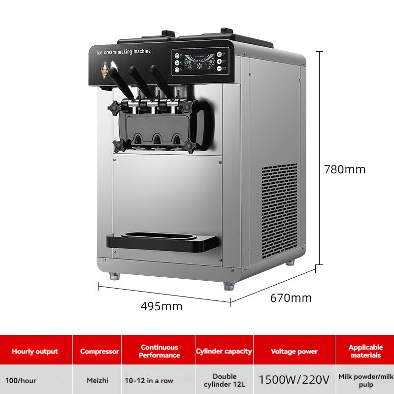 Eismaschine große Kapazität kommerziellen Desktop vertikalen Export automatische Eis becher Kegel Soft eismaschine