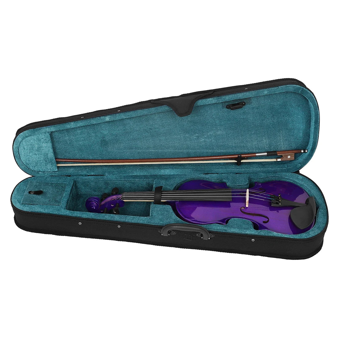 Lila Violine 4/4 Ahorn Panel Geschenk für Anfänger Violine Schönes Geschenk Geeigneter Musikkurs Studie mit Violine Praktische Teile