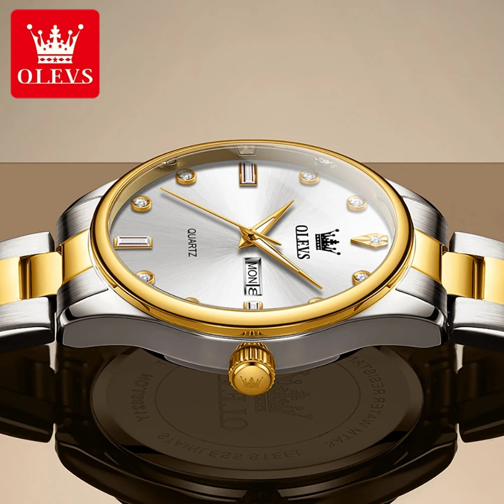 OLEVS 3621 Herrenuhr Original Einfache Marke Quarzuhr Wasserdicht Leuchtende Uhr Für Männer Sport Datum Woche Reloj Herren Geschenke