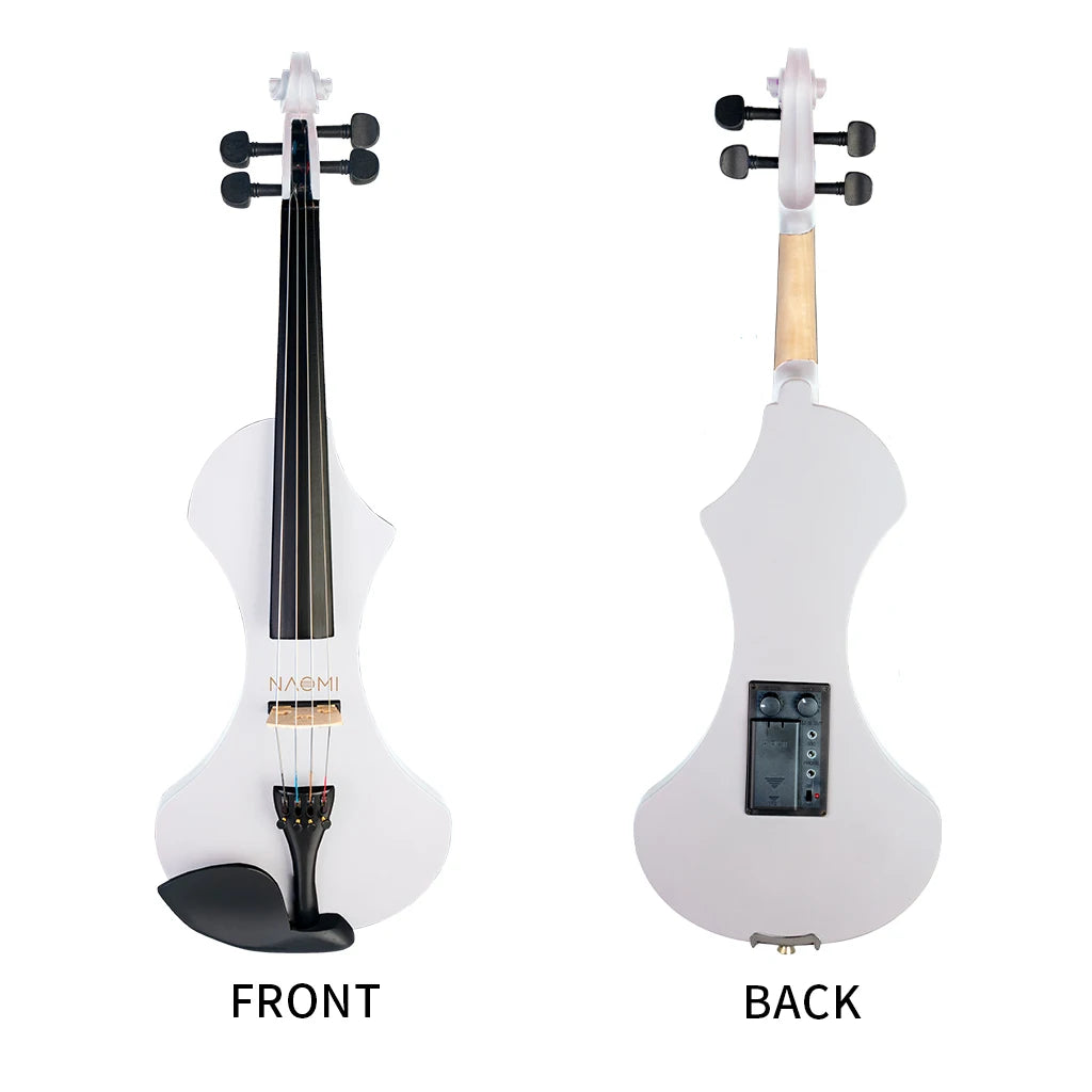 Mugig Spezielle Design 4/4 Volle Größe Massivholz Elektrische Violine Set Anfänger Akustische Violine Geige mit Fall Violine Bogen